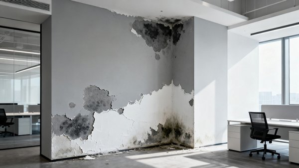 辦公室墻體裝修后發霉發潮掉墻皮該怎么處理？